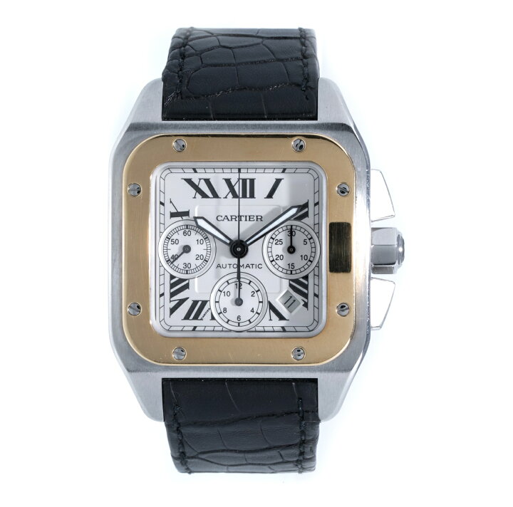 楽天市場】カルティエ Cartier サントス100 クロノグラフ SS×YG 