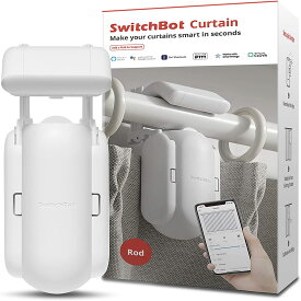SwitchBot カーテン 自動 開閉 スイッチボット カーテン スマートホーム アレクサ Google Home IFTTT イフト Siri LINE Clovaに対応 遠隔操作 取付簡単 充電可能 ポールタイプに対応 5kg-8kg対応可能