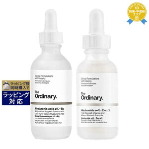 送料無料 ジ・オーディナリー ヒアルロン酸2%+ビタミンB5 60ml とナイアシンアミド 10% + 亜鉛 1% 60ml のセット | The Ordinary 美容液