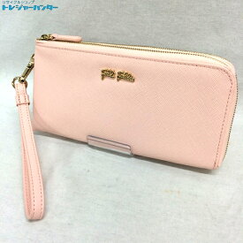 【中古】フォリフォリ　長財布　レザー　L字ファスナー　ピンク　レディース　Folli Follie 【101018323009】