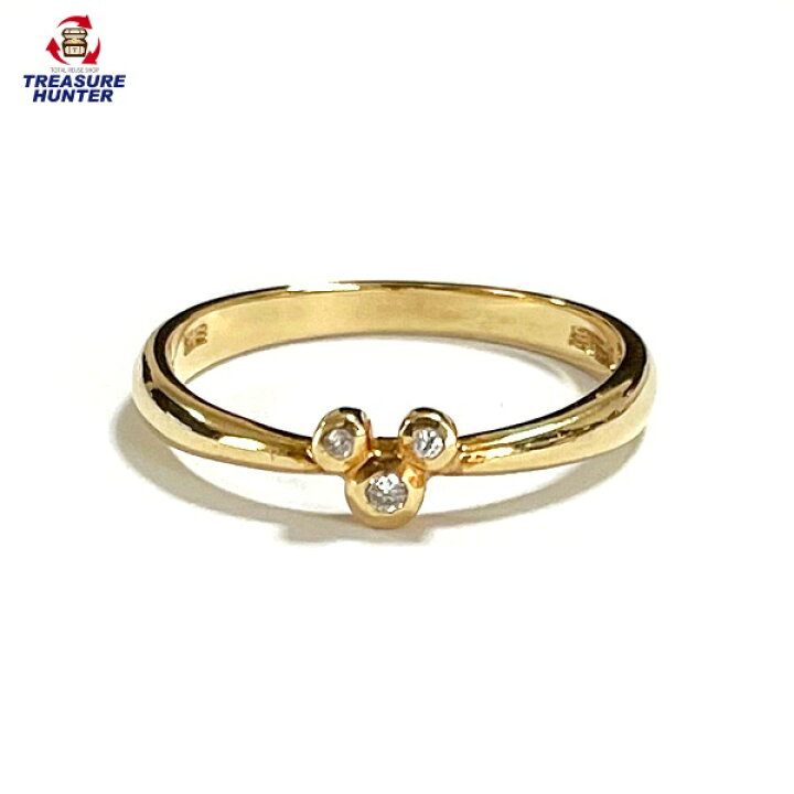 楽天市場 中古 東京ディズニーランド ミッキーマウス K18 ダイヤモンドリング 750 0 025ｃｔ ゴールド 18金 指輪 アクセサリー レディース 11号 Tokyo Disneyland 0421 Treasure Hunter楽天市場店