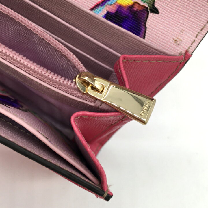楽天市場 中古 Furla フルラ 長財布 レディース ピンク 鳥柄 Treasure Hunter楽天市場店