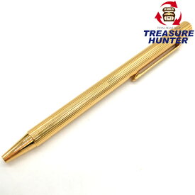 【中古】Cartier カルティエ must de cartier ボールペン ゴールドカラー 青インク　ケース付き　筆記用具 【111121】