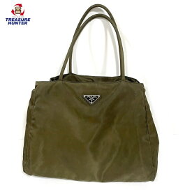 【中古】プラダ ナイロン トートバッグ B3864 グリーン系 ハンドバッグ レディース カバン 鞄 PRADA 【102043194001】