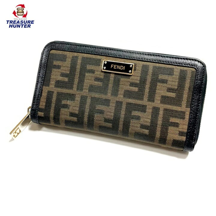 楽天市場】【中古】フェンディ ズッカ ラウンドファスナー 長財布  