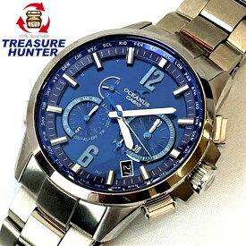 【中古】カシオ オシアナス 腕時計　OCW-T2000C-2AJF ソーラー　メタルバンド　チタン　ブルー　OSEANUS CASIO　 【101043694008】