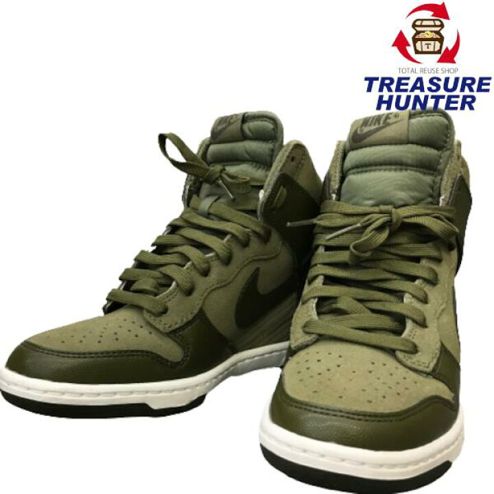 楽天市場 中古 Nike ナイキ ハイカット スニーカー ダンクスカイハイ 5289 301 Dunk Sky Hi 24 0cm グリーン インヒール Treasure Hunter楽天市場店