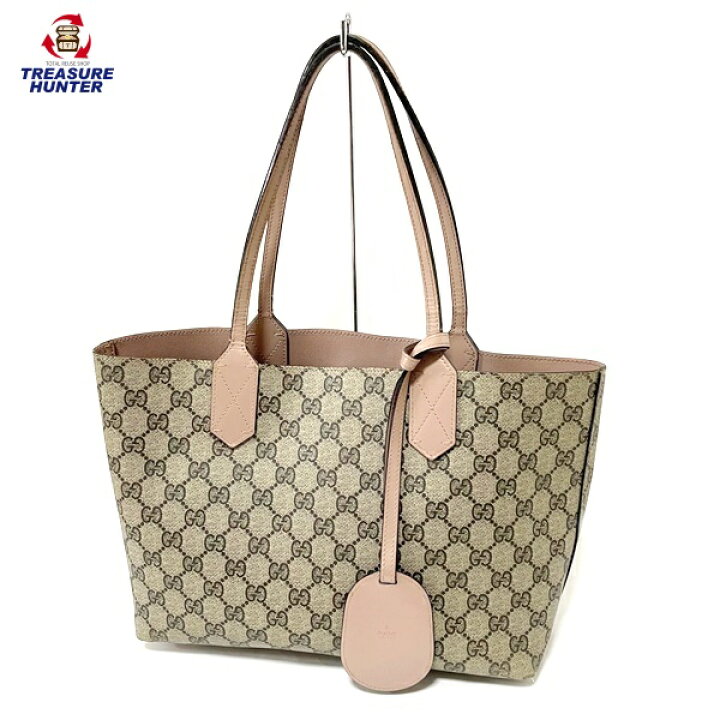 楽天市場】【中古】グッチ GGスプリーム リバーシブル スモールトート  