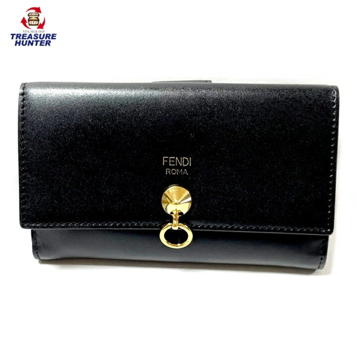 楽天市場】【中古】フェンディ バイザウェイ Wホック財布 8M0383 黒 