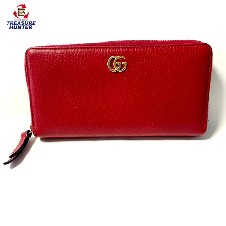 楽天市場】【中古】グッチ GGマーモント レザー ジップアラウンド  