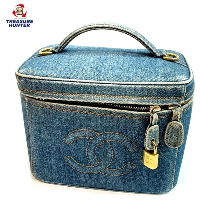 楽天市場】【中古】シャネル ココマーク デニム バニティバッグ A06238 