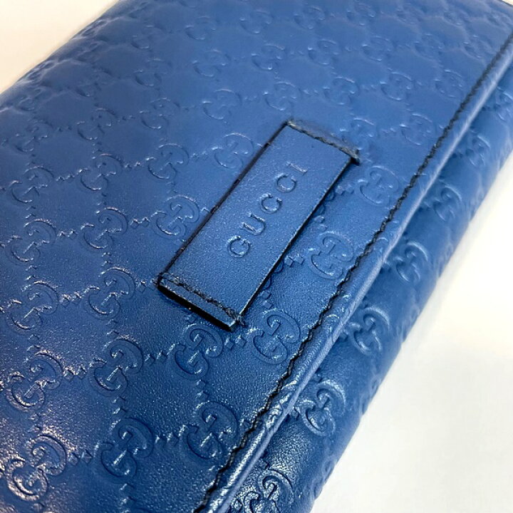 楽天市場】【中古】グッチ マイクログッチシマ 二つ折り 長財布 449396 