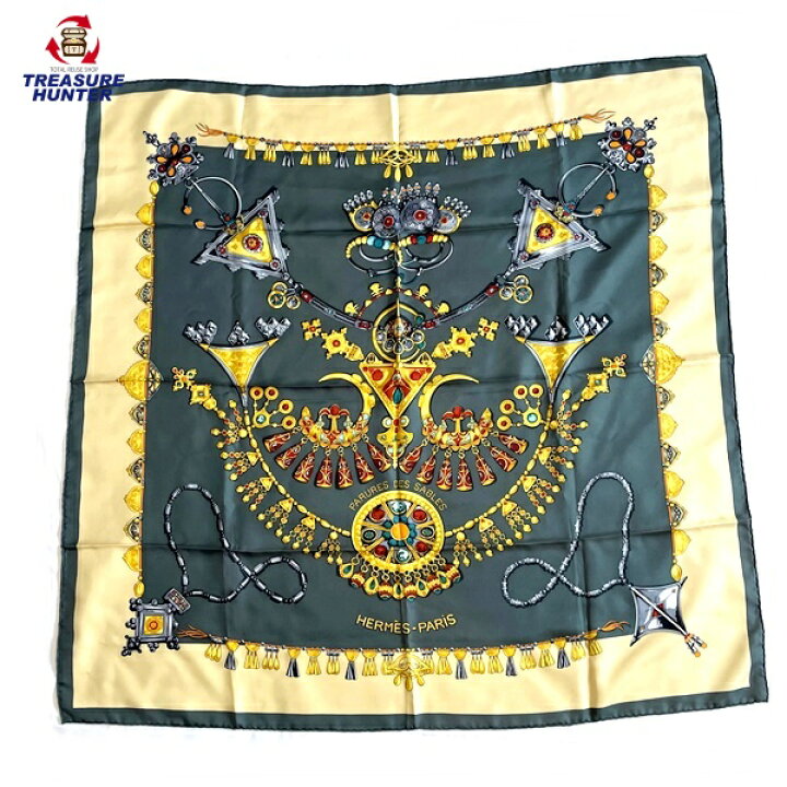 楽天市場】【中古】エルメス スカーフ カレ90 PARURES DES SABLES 砂漠  
