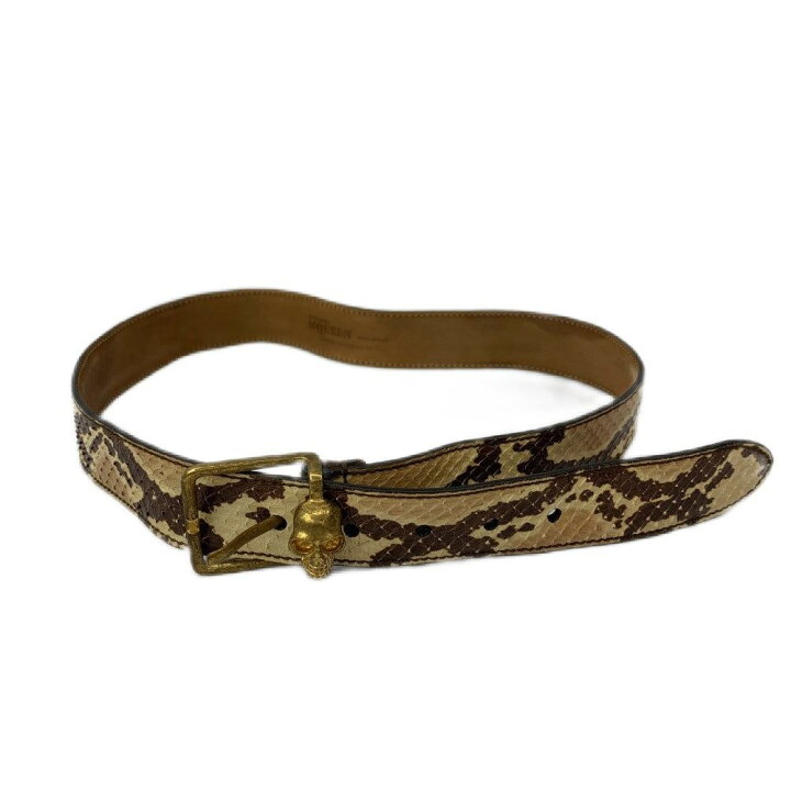 アレキサンダーマックイーン Alexander McQueen 3Dスカルバックル ｜ベルト 