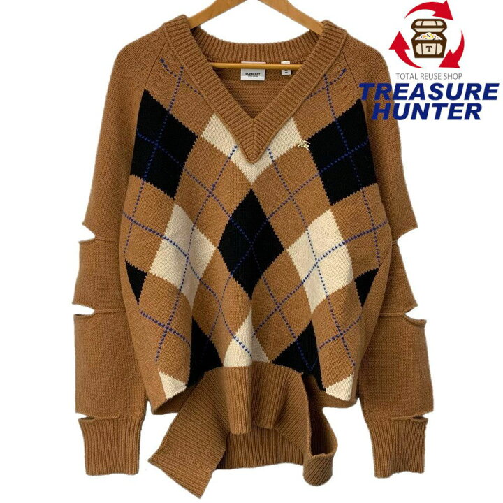 楽天市場】BURBERRY アーガイル カットアウトニットプルオーバー 