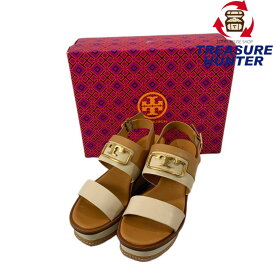 TORY BURCH サンダル サイズ6 1/2M 24.5cm相当 ベージュ レディース シューズ トリーバーチ 【101057396008】