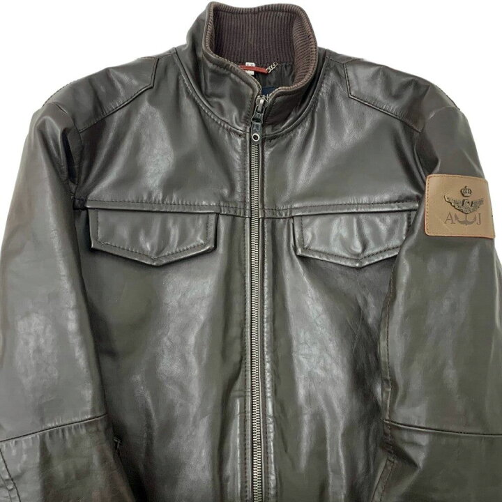 楽天市場】ARMANI JEANS×BROTHERHOOD カーフレザージャケット サイズM  