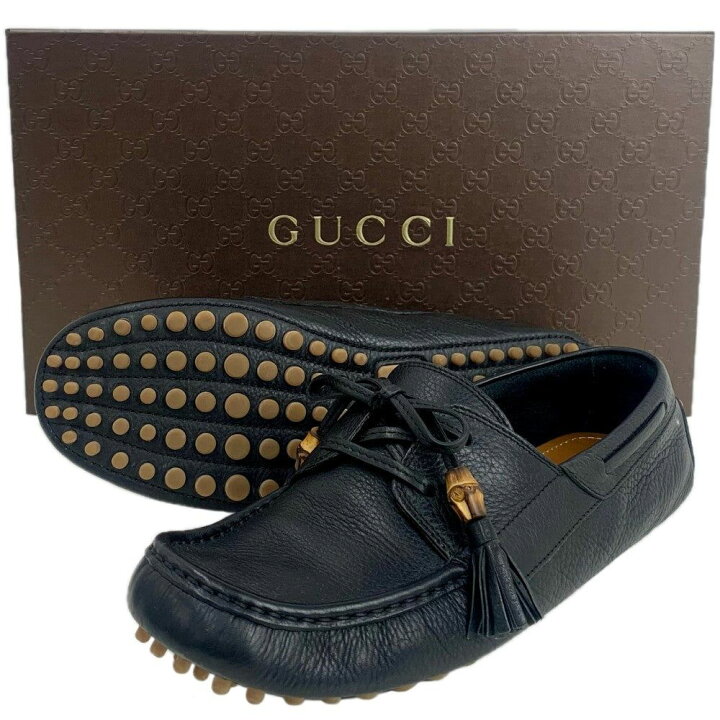 楽天市場】GUCCI レザー バンブー ドライビングシューズ 367923 サイズ 