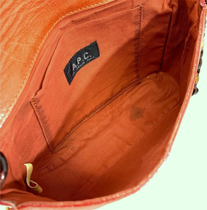 楽天市場】A.P.C アーペーセー ショルダーバッグ レザー オレンジ 