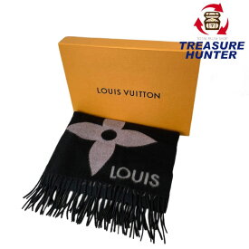 ルイ・ヴィトン マフラー ジ アルティメット M76383 ノワール カシミヤ混 LOUIS VUITTON 【102058505003】