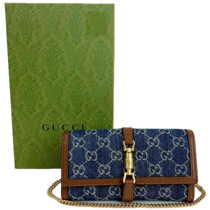 楽天市場】GUCCI GGデニム ジャッキー1961 チェーンウォレット 652681  