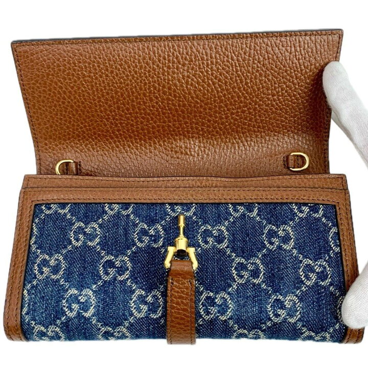 楽天市場】GUCCI GGデニム ジャッキー1961 チェーンウォレット 652681  