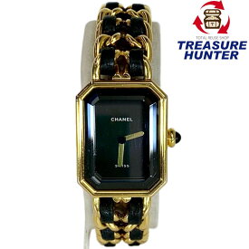CHANEL プリミエール H6951 サイズL ブラック×ゴールド クォーツ腕時計 20気圧防水 シャネル 【102059052002】
