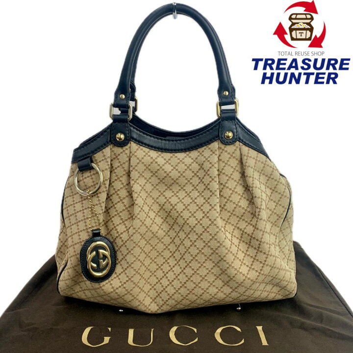 楽天市場】GUCCI ディアマンテ スーキー ハンドバッグ 211944 ベージュ 