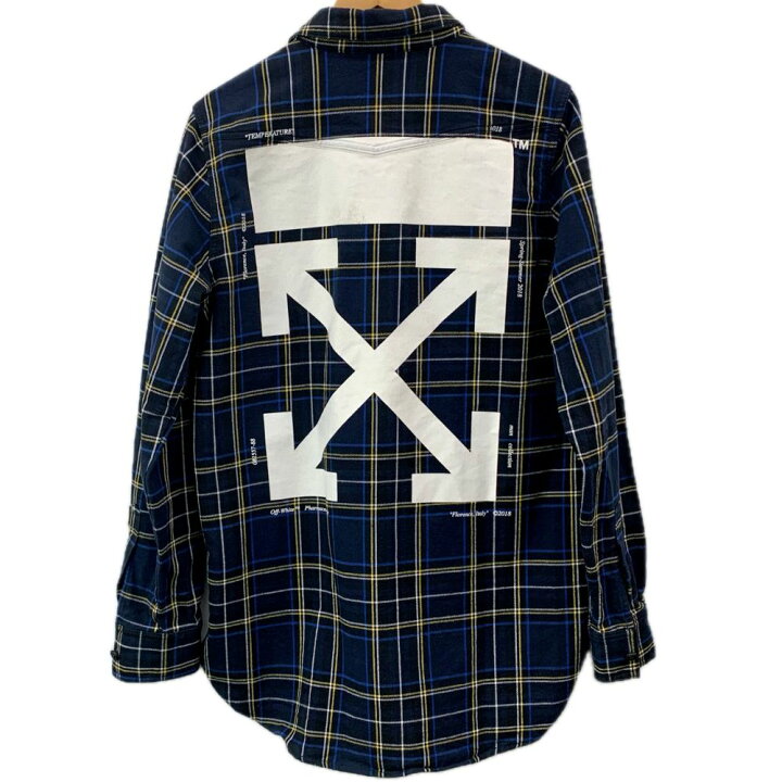 楽天市場】Off-White バックアロープリント 長袖チェックシャツ 