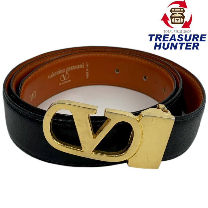 楽天市場】Valentino Garavani ベルト ブラック 全長約97.5cm  