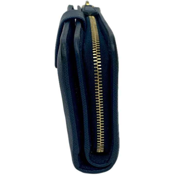楽天市場】PRADA サフィアーノメタル 二つ折り財布 1ML225 BLUETTE 