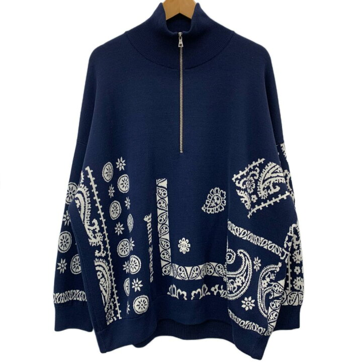 楽天市場】Palm Angels ハーフジップニット サイズM ネイビー  