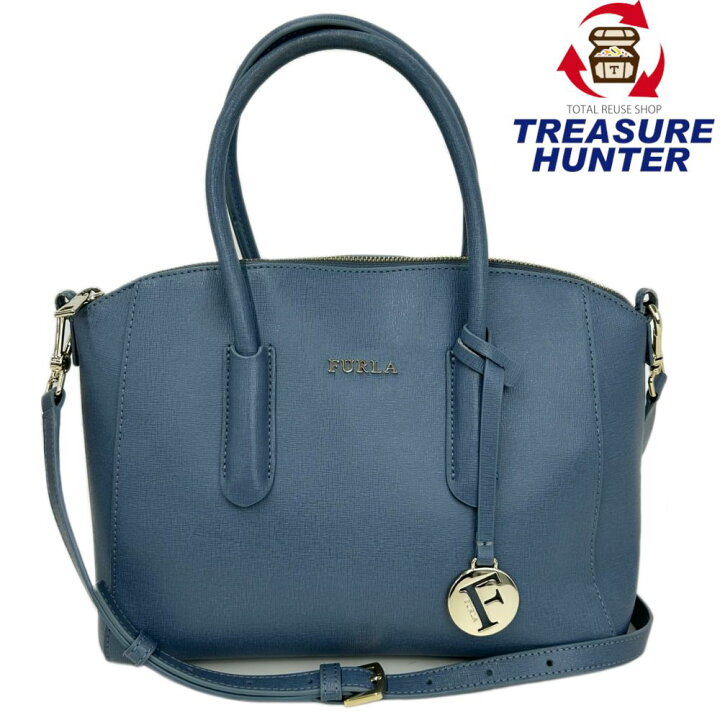楽天市場】FURLA 2wayミニハンドバッグ ブルー ショルダーバッグ  