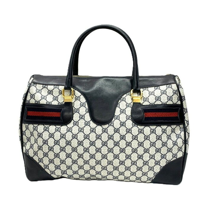 楽天市場】GUCCI(グッチ) オールドグッチ 2wayボストンバッグ ネイビー 