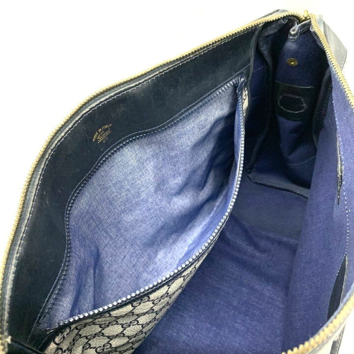 楽天市場】GUCCI(グッチ) オールドグッチ 2wayボストンバッグ ネイビー 