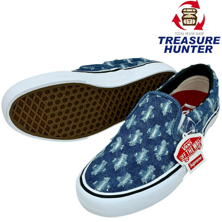 楽天市場】Supreme×Vans Slip On Hole Punch Denim VN0A38DD2DD サイズ 