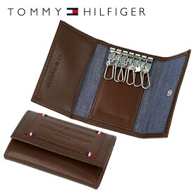 トミーヒルフィガー TOMMY HILFIGER キーケース 31TL17X015-200（0094-5641/02） ブラウン （6キーホック） レザー（革） トミー シンプル メンズ 男性 夫 彼氏 息子 新社会人 フレッシャーズ 新生活 ビジネス プレゼント 新社会人 プレゼント