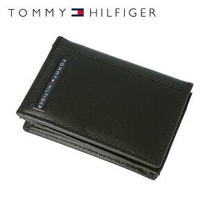 トミーヒルフィガー カードケース TOMMY HILFIGER 名刺入れ 31TL20X026-001(0096-5695/01) ブラック レザー(革) トミー シンプル メンズ 男性 夫 彼氏 息子 新社会人 フレッシャーズ 新生活 ビジネス
