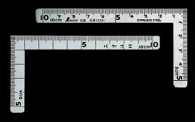 シンワ 曲尺 小型 三寸法師 ステン 10×5cm 表裏同目 12101