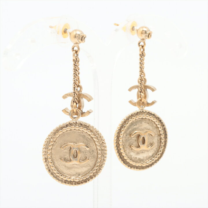 楽天市場】CHANEL シャネル COCO マーク コイン ピアス ゴールド 両耳 