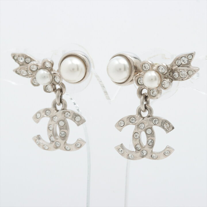 楽天市場】CHANEL/シャネル ココ カメリア ラインストーン ピアス 