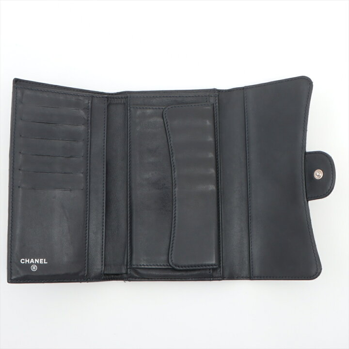 楽天市場】CHANEL/シャネル マトラッセ ラムスキン 三つ折り長財布  