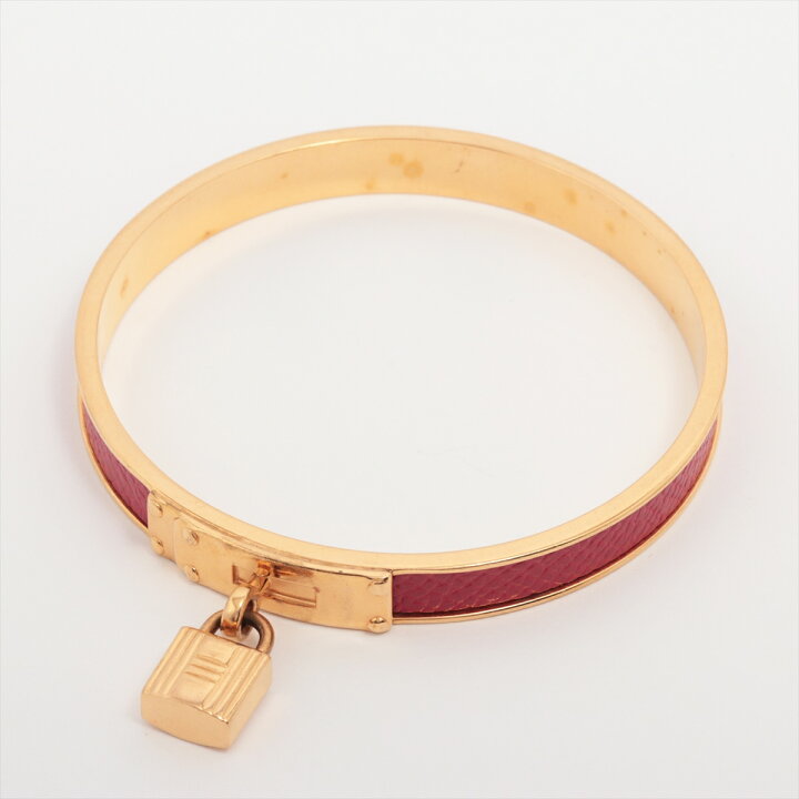 楽天市場】HERMES/エルメス ケリーバングル レッド/ゴールド バングル 