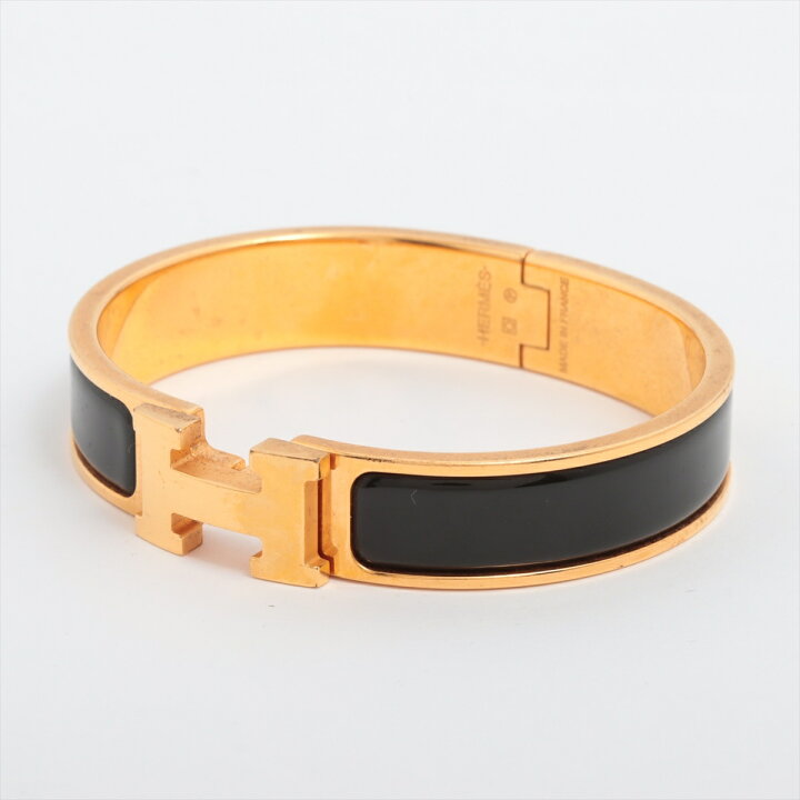 楽天市場】HERMES/エルメス クリッククラック Hバングル PM ブラック