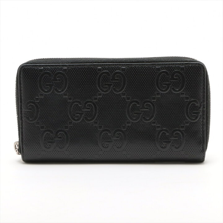 楽天市場】GUCCI/グッチ GGエンボス レザー ラウンドジップウォレット 