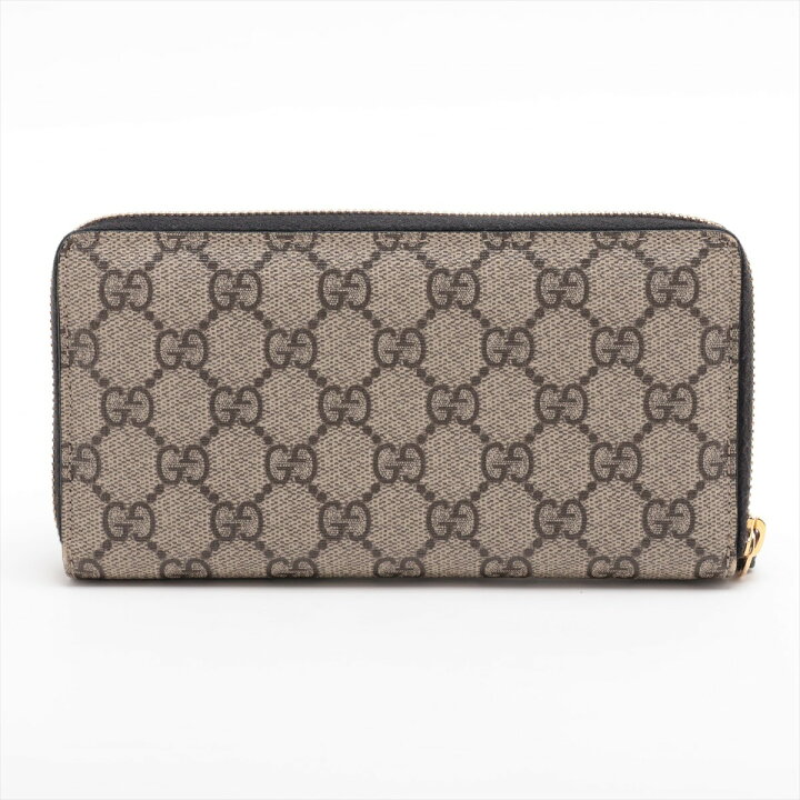 楽天市場】GUCCI/グッチ GGスプリーム ラウンドジップウォレット 長  