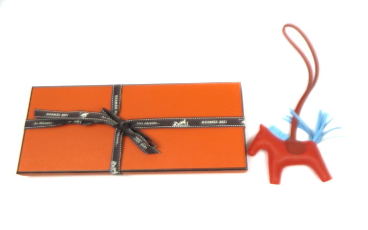楽天市場】HERMES/エルメス ロデオ PM バックチャーム 牛革 オレンジ  
