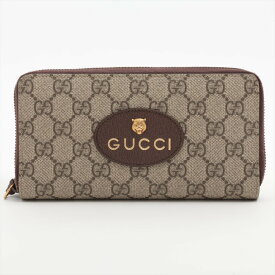 GUCCI/グッチ　GGスプリーム ラウンドジップウォレット　473953　長財布　【中古】