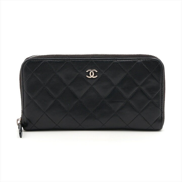 楽天市場】CHANEL/シャネル マトラッセ ラムスキン ラウンドジップ 
