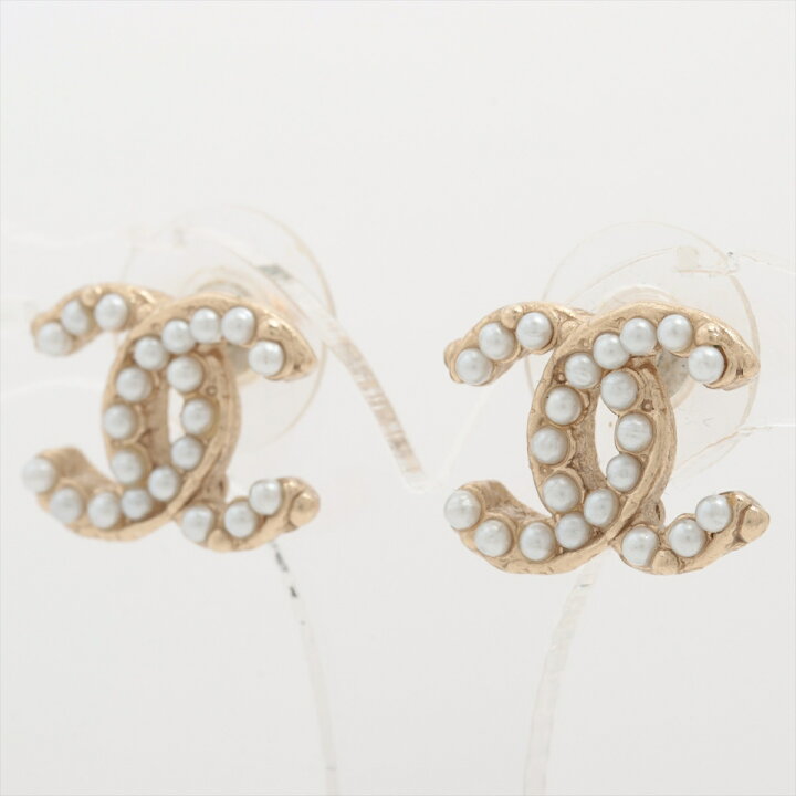 楽天市場】CHANEL/シャネル COCO マーク フェイクパール ピアス  